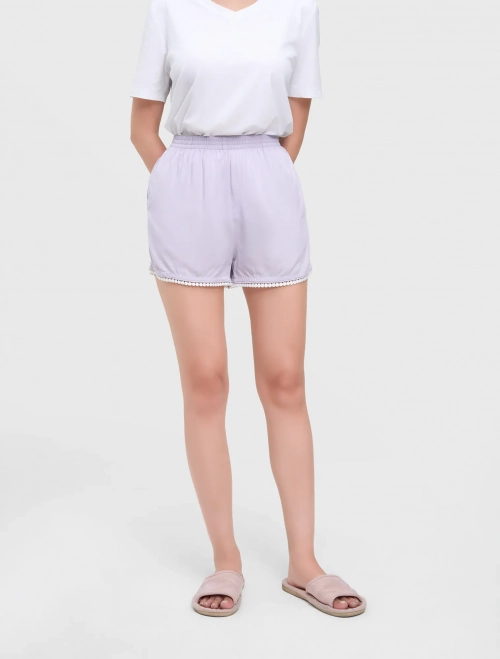 Quần mặc nhà nữ viscose dáng ngắn