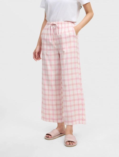 Quần mặc nhà nữ kẻ sọc có chun