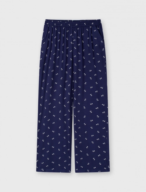 Quần mặc nhà nữ viscose dáng suông