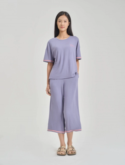 Bộ mặc nhà nữ cộc tay quần dài