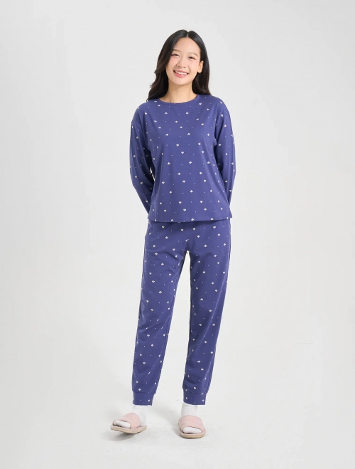 Bộ mặc nhà nữ in hoạ tiết