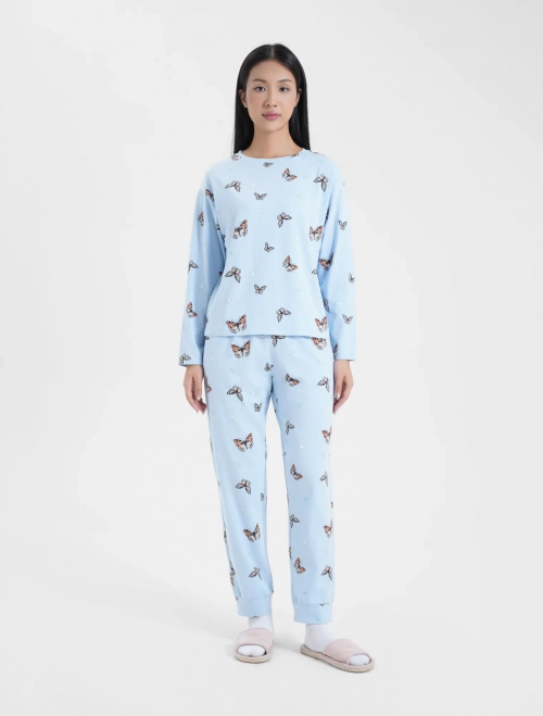 Bộ mặc nhà nữ in hoạ tiết