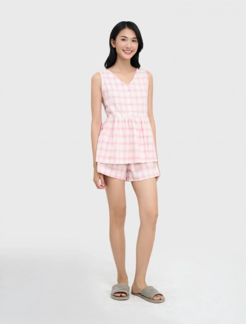 Bộ mặc nhà nữ kẻ sọc