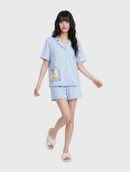 Bộ pyjama mặc nhà nữ có hình in | OEKO-TEX