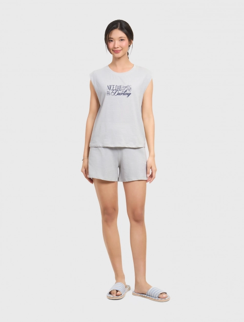 Bộ mặc nhà nữ có hình in