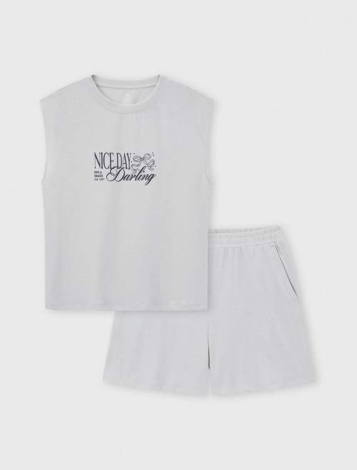 Bộ mặc nhà nữ có hình in