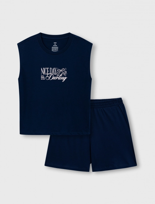 Bộ mặc nhà nữ có hình in