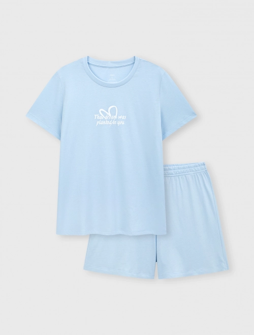 Bộ mặc nhà nữ có hình in