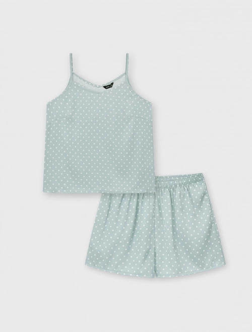 Bộ pyjama nữ họa tiết chấm bi