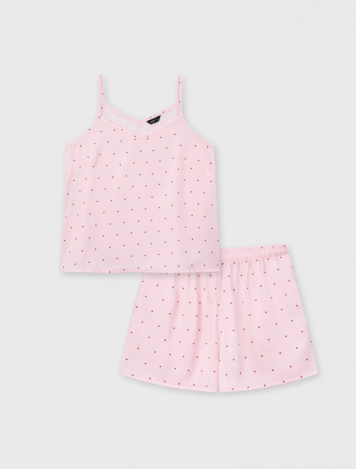 Bộ pyjama nữ họa tiết chấm bi