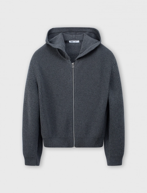 Áo khoác len nữ có mũ 