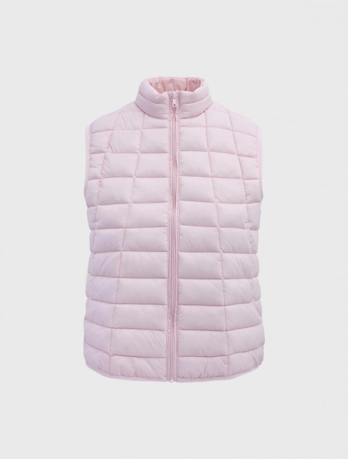 Áo khoác gilet chần bông nữ cổ đứng | Water Repellent