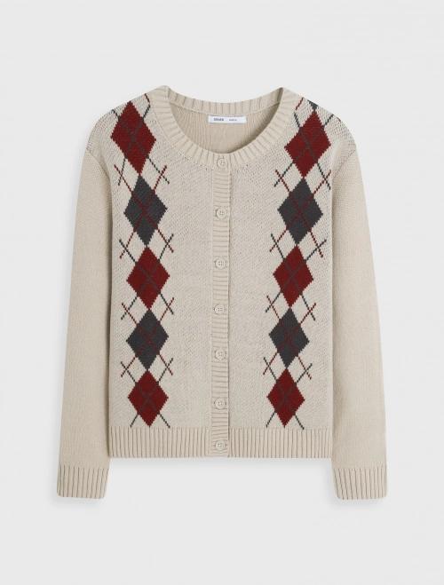 Áo cardigan nữ cổ tròn dáng suông