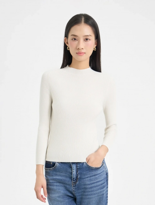 Áo len nữ dài tay cổ leo dáng ôm