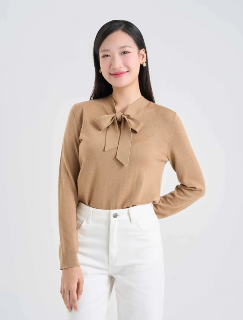 Áo len nữ lông cừu dài tay