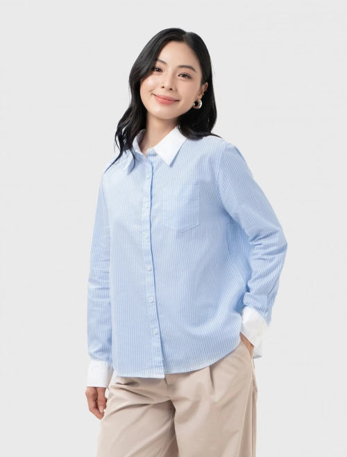 Áo sơ mi nữ Cotton USA dáng suông