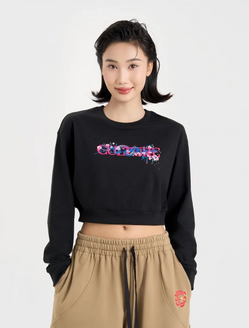 Áo phông nữ dài tay có hình in