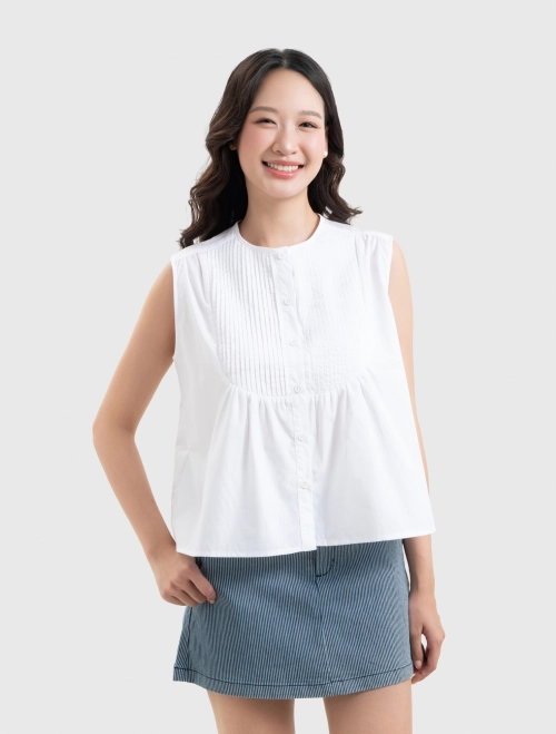 Áo kiểu nữ sát nách dáng suông