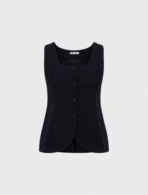 Áo kiểu nữ cotton gile sát nách có lót