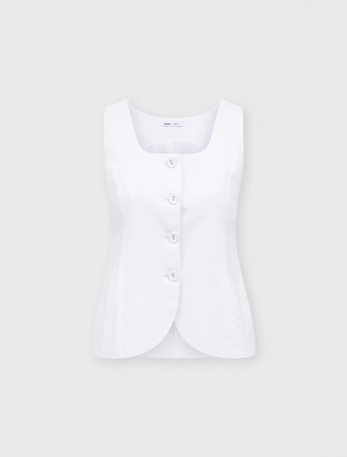 Áo kiểu nữ cotton gile sát nách có lót