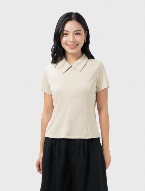 Áo polo nữ rayon dáng ôm