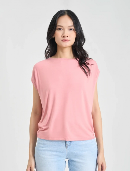 Áo phông nữ tay liền rúm vai