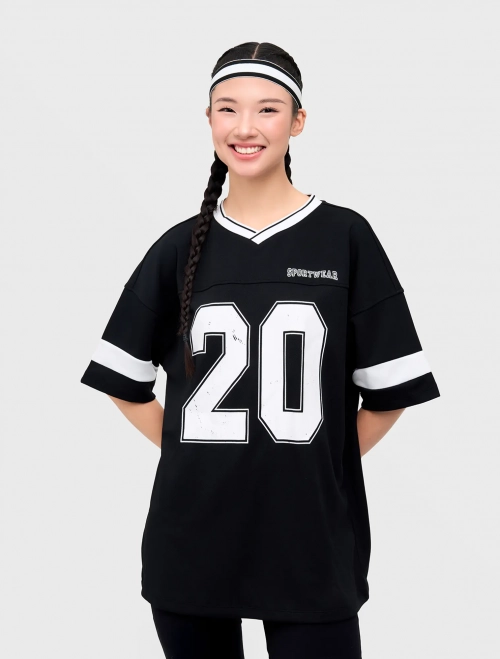 Áo phông active nữ oversize có hình in