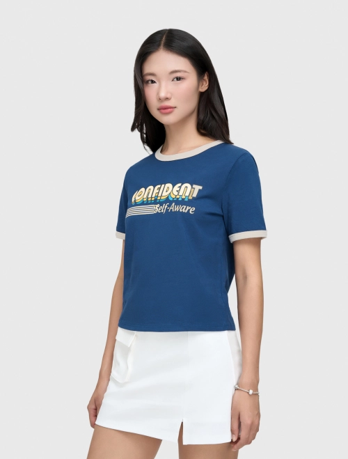 Áo phông nữ cotton USA có hình in