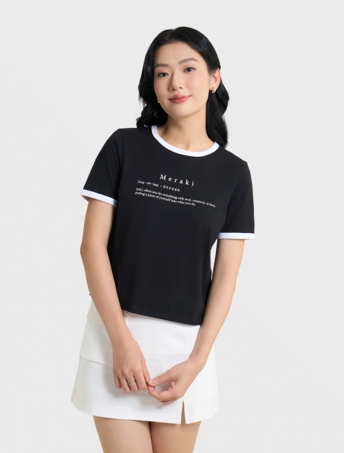 Áo phông nữ cotton USA có hình in