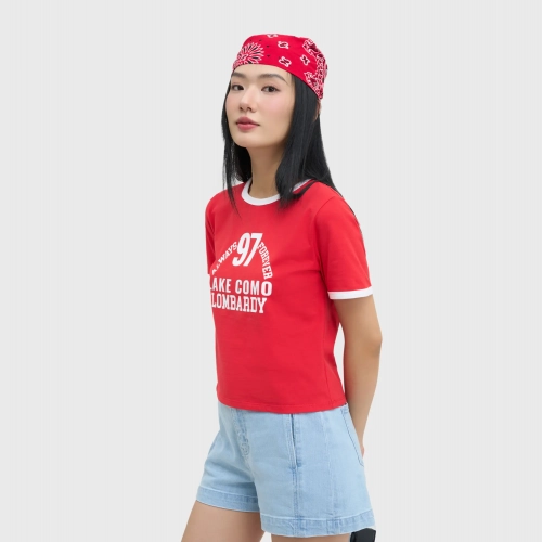 Áo phông nữ cotton USA có hình in