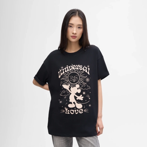 Áo phông nữ cotton USA hình in Disney