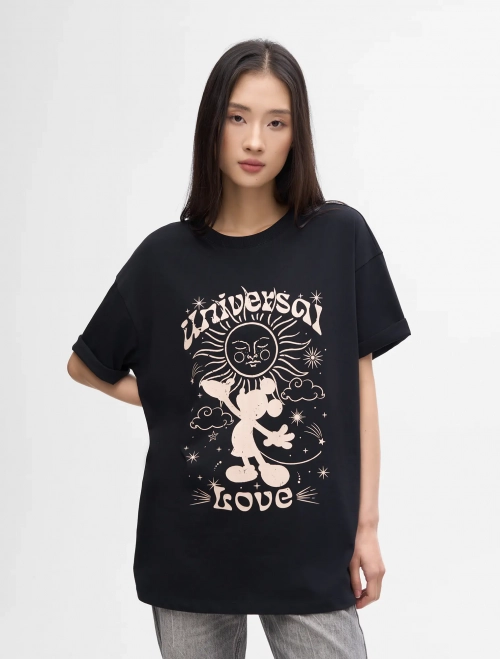 Áo phông nữ cotton USA hình in Disney