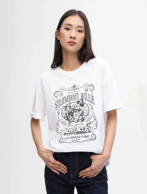 Áo phông nữ cotton USA hình in Disney