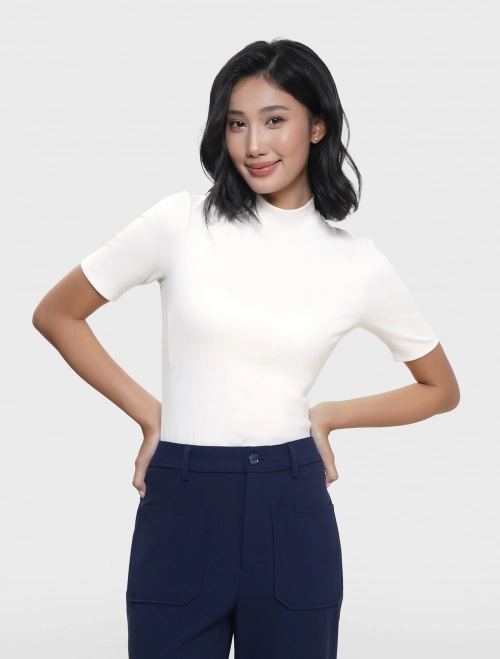 Áo phông nữ tay lỡ cổ lửng dáng ôm