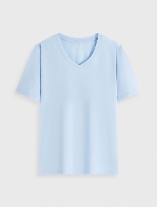 Áo phông nữ basic cổ tim