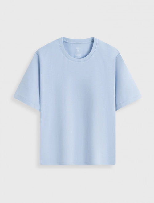 Áo phông nữ cotton USA basic cổ tròn
