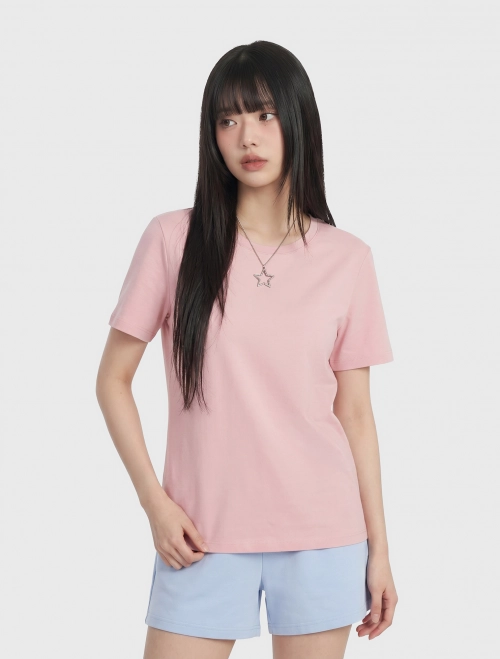Áo phông nữ cotton USA basic cổ tròn