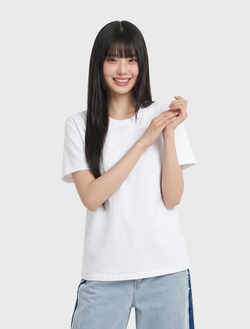 Áo phông nữ cotton USA basic cổ tròn