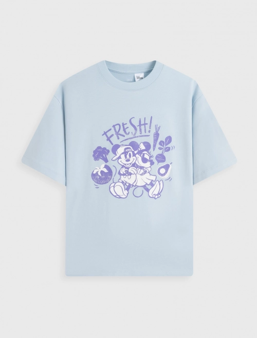 Áo phông nữ Cotton USA boxy in hình Mickey & Friends
