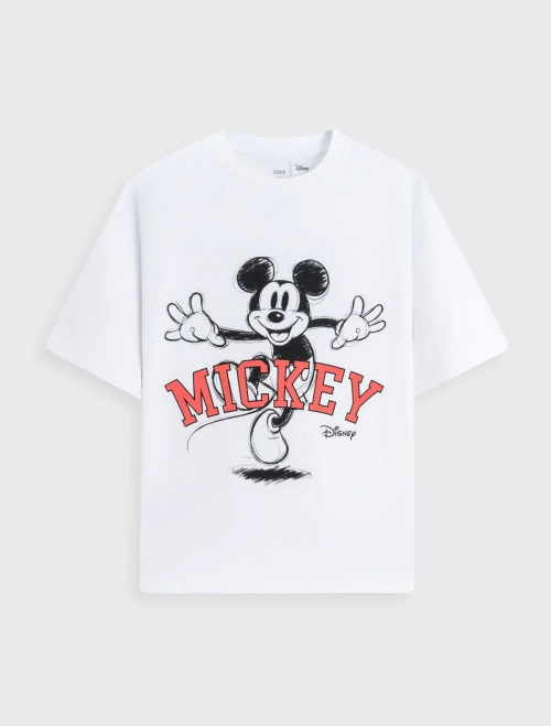 Áo phông nữ Cotton USA boxy in hình Mickey & Friends