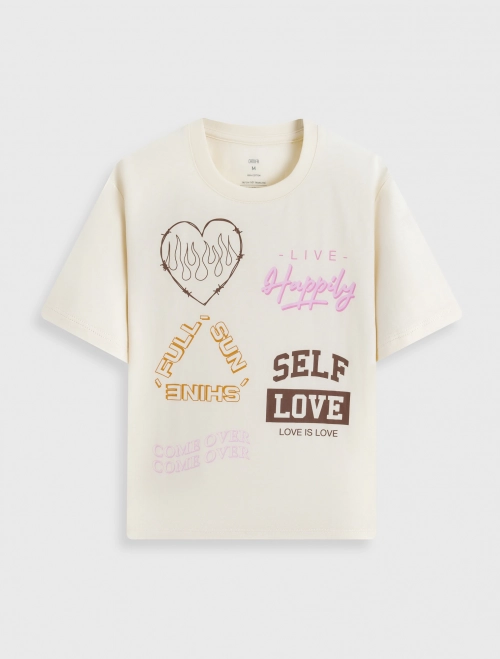 Áo phông nữ cotton USA dáng baby tee