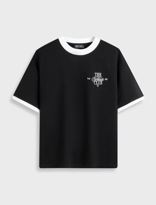 Áo phông nữ cotton dáng boxy có hình in