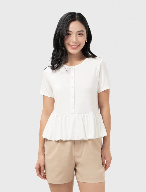 Áo phông nữ dáng peplum