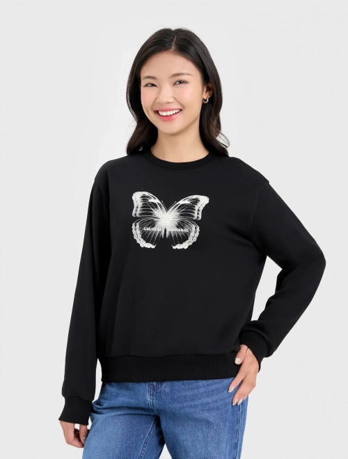 Áo nỉ nữ có hình in