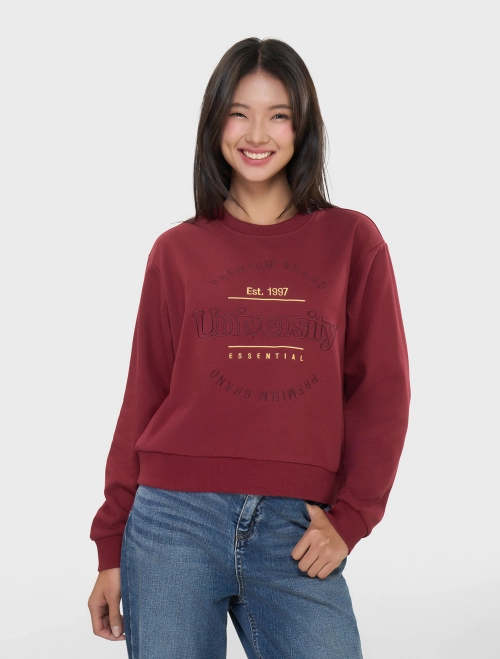 Áo nỉ nữ có hình in