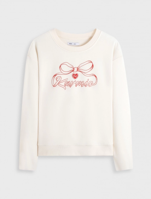 Áo nỉ nữ có hình in