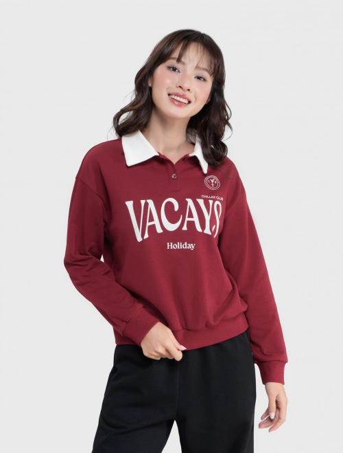 Áo nỉ nữ có hình in