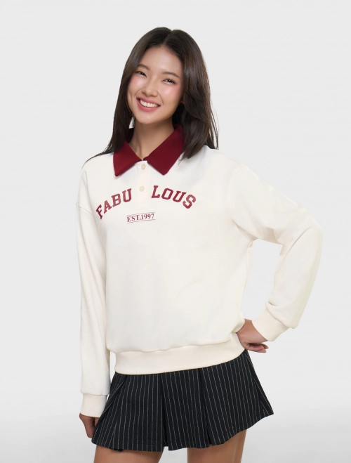 Áo nỉ nữ có hình in