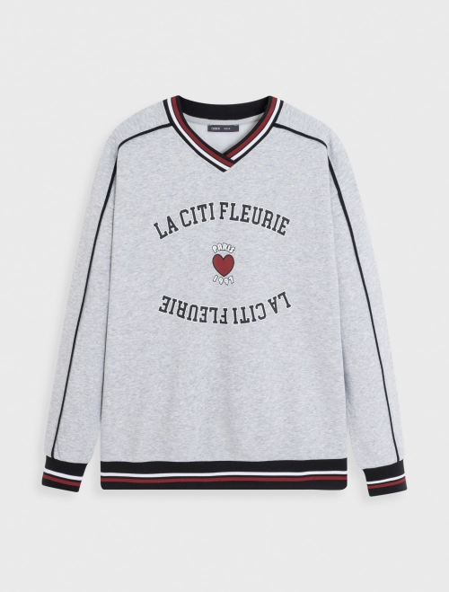 Áo nỉ cào bông nữ có hình in