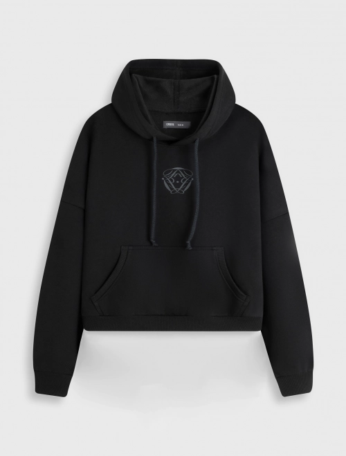 Áo hoodie nữ dáng boxy có hình in
